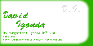 david igonda business card